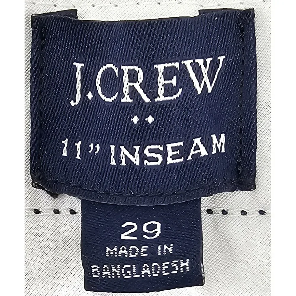 J. Crew Shorts Mens 29x11 Flex Chino Navy Flat Casual Preppy Stretch L0934‎